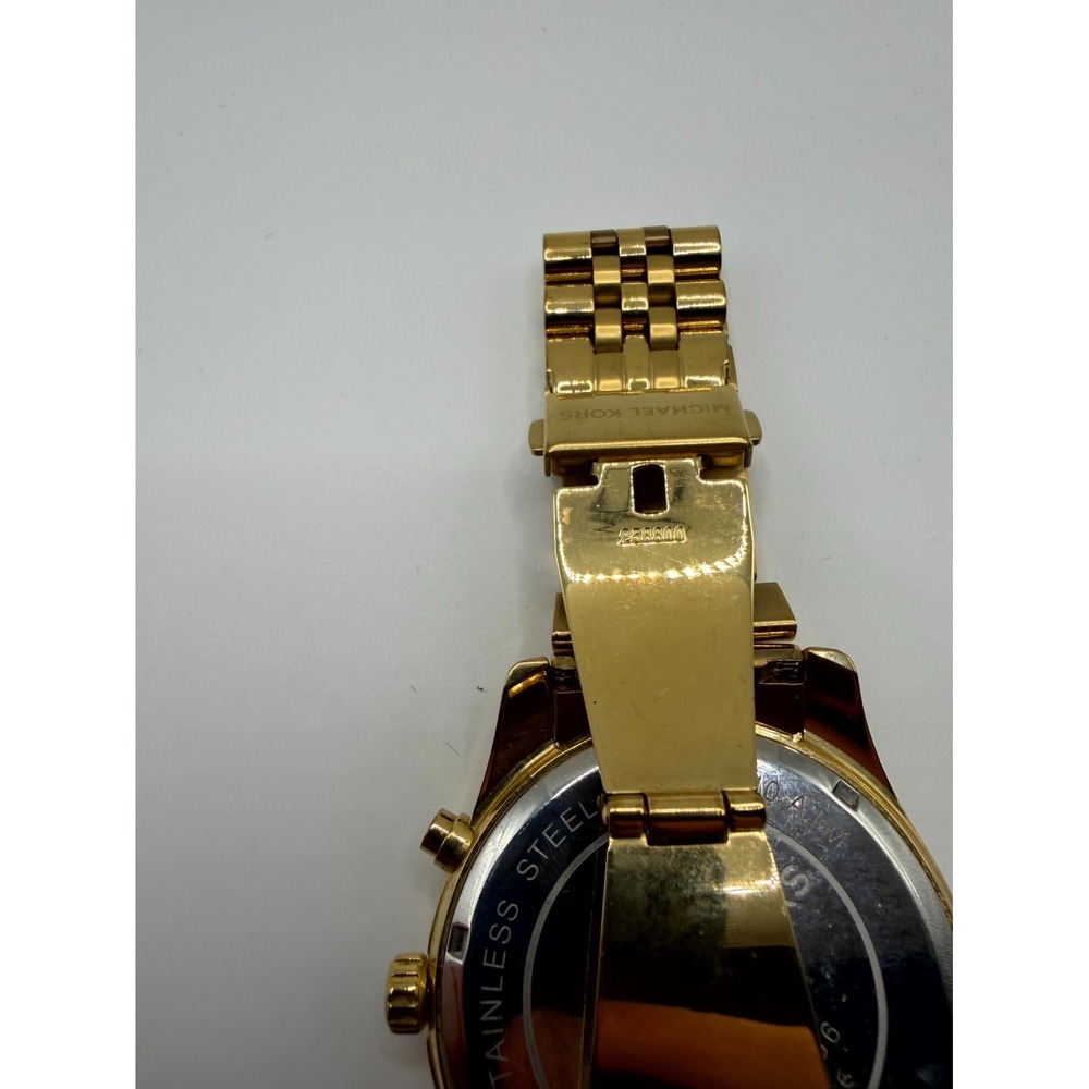 Michael Kors Lexington Chronograph MK8286 Men's Gold-Tone Stainless Steel Watch - Picture 7 of 9